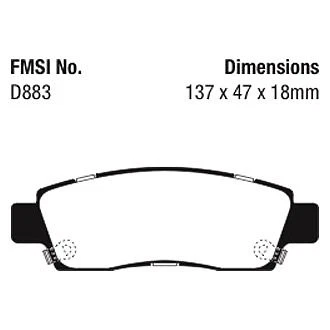 Pastillas de freno traseras EBC DP41672R Yellowstuff para Chevy Trailblazer 2002-2009 Foto 4 de 4