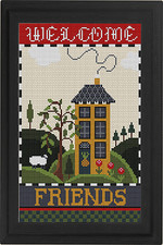 Counted Cross Stitch Kit Welcome Friends Sampler Creative Needle Arts