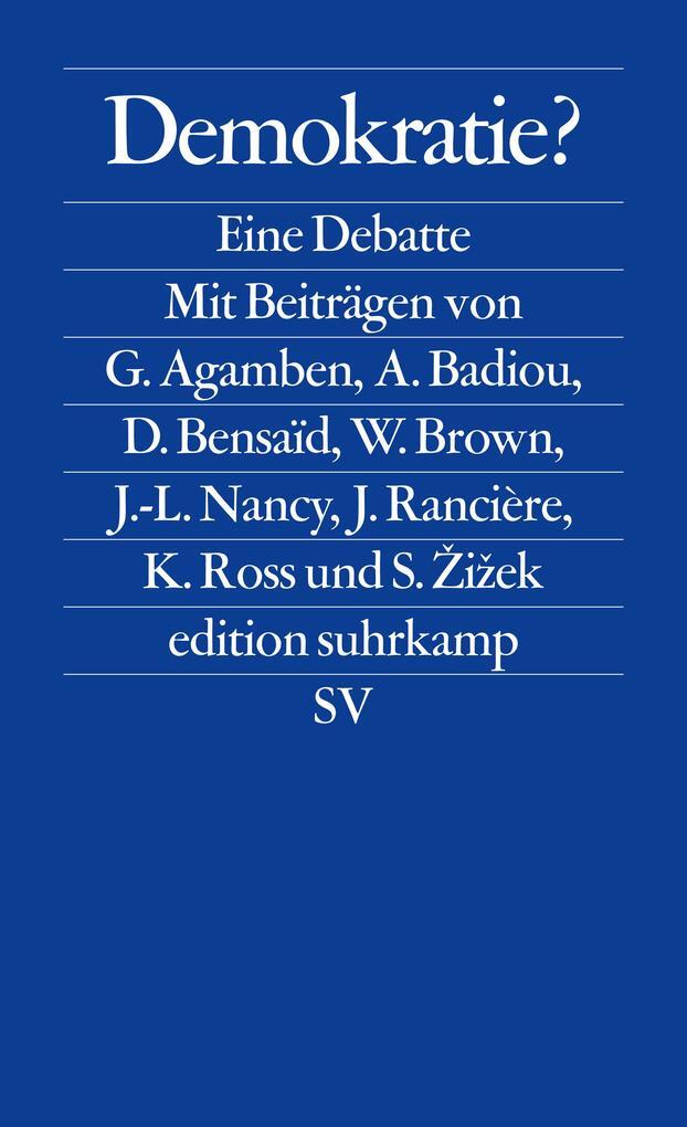 Thumbnail - Demokratie? | Giorgio Agamben, Alain Badiou, Slavoj Zizek, Jacques