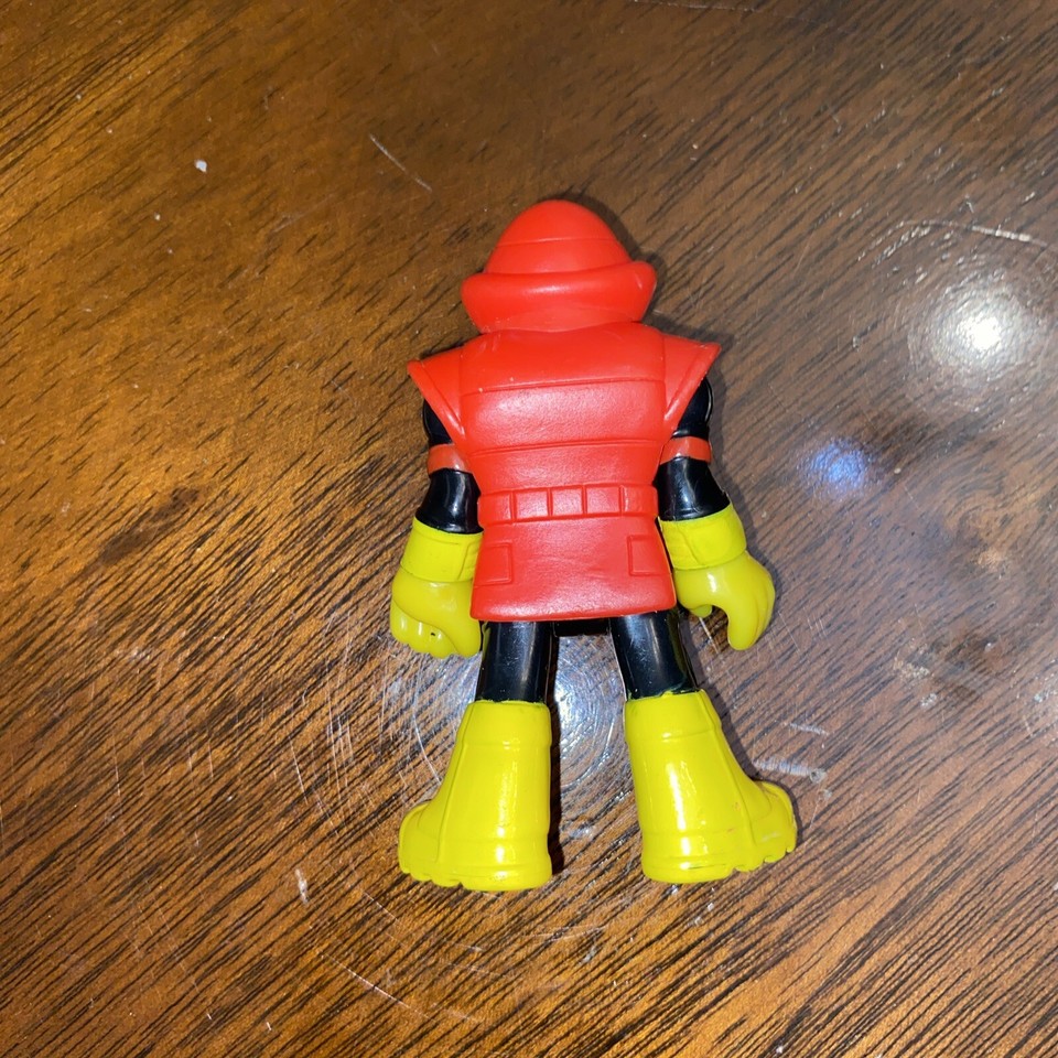 Figura Sostitutiva Pompiere Erica Per Playset Little People Community Helpers GJP12, Capelli Castani E Coda Di Cavallo