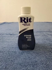 Rit, Dyes, Denim Blue, Liquid, 8oz