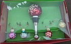 +Pier 1 Imports Christmas Ornament Wine Bottle Stopper Set & 4 Wine Glass Charms