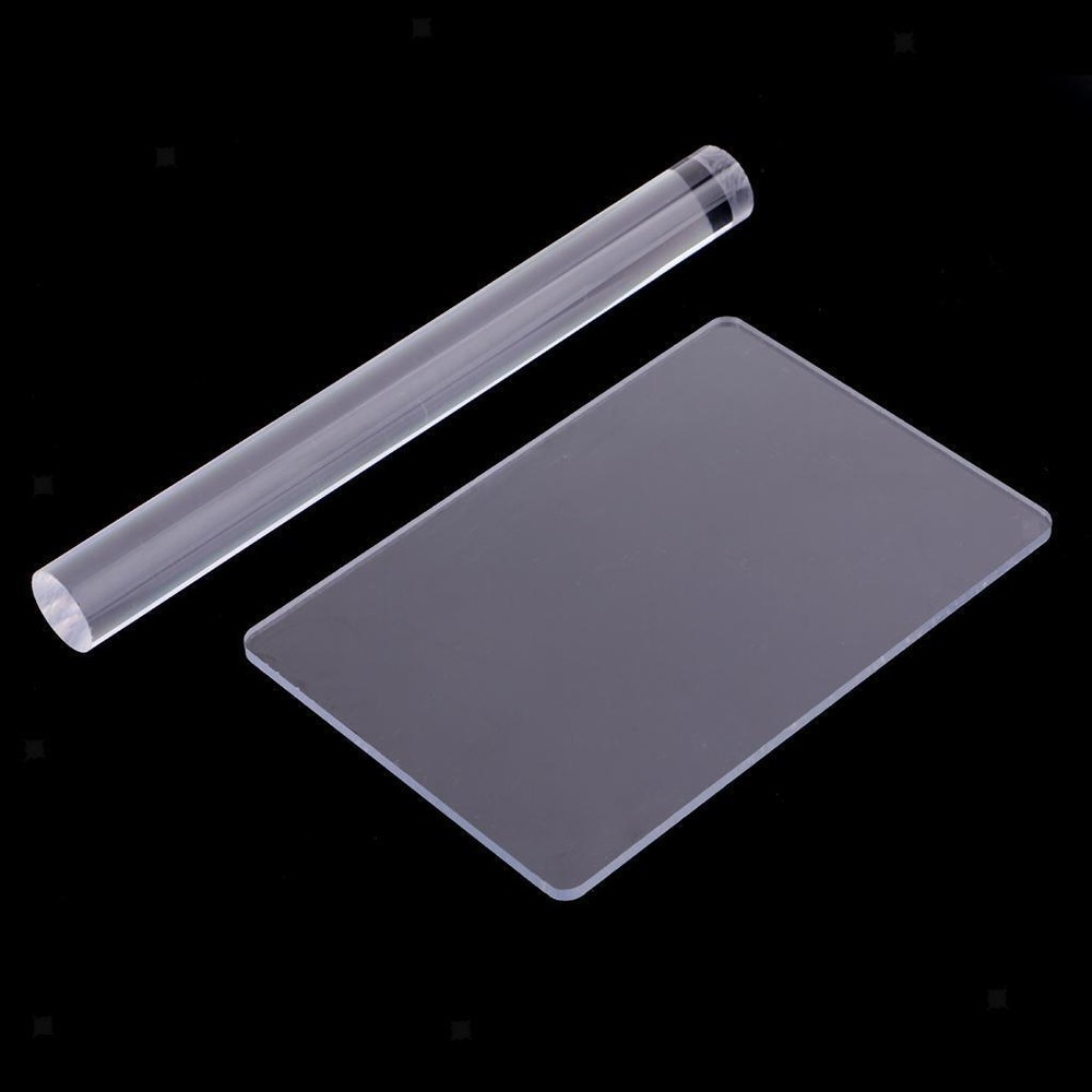2  Acrylic Clay Roller with Acrylic Sheet, Acrylic Clay Roller Set, Acrylic