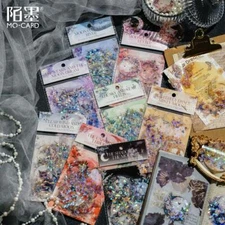 Flower Moon Cat PET Stickers Scrapbooking Collage Journal Card Album DIY Crafts