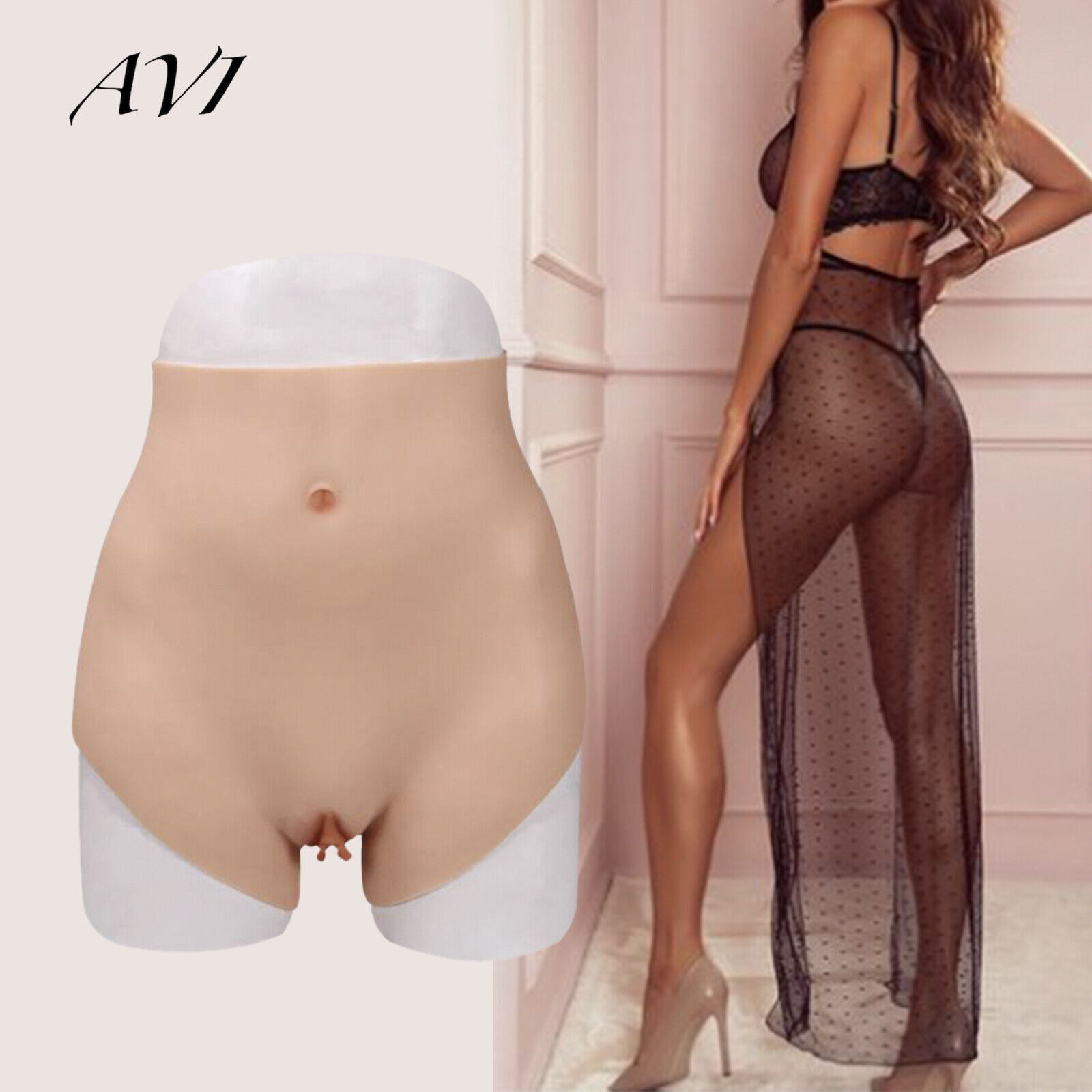 Crossdresser Silicone Panties Fake Vagina Hip Enhancer Transgender Underwear eBay image