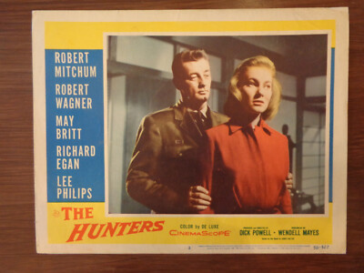 US Aushangfoto 2.   The Hunters 1958  Robert Mitchum, Robert Wagner