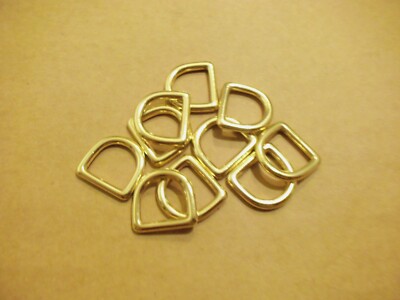 3/4'' Solid Brass Cast D Rings (Pack Of 10)