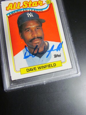 1989 Topps Dave Winfield Signed Baseball Card PSA Encapsulated | eBay