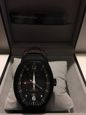 Orologio Montres De Luxe Uomo GMT Estremo Nero Bianco Rosso Tonneau Pelle NUOVO