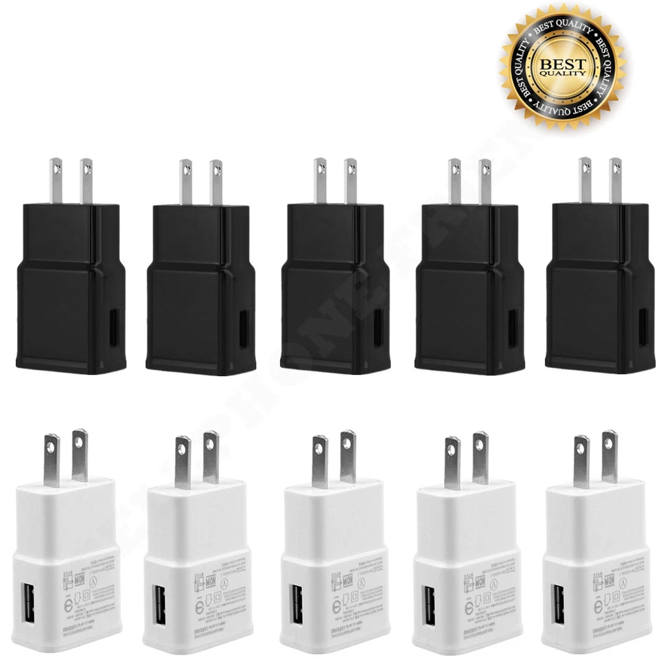 Lote Adaptador de Corriente USB Hogar Pared Cargador Cable Enchufe EE. UU. Para Samsung Galaxy Micro Foto 2 de 4