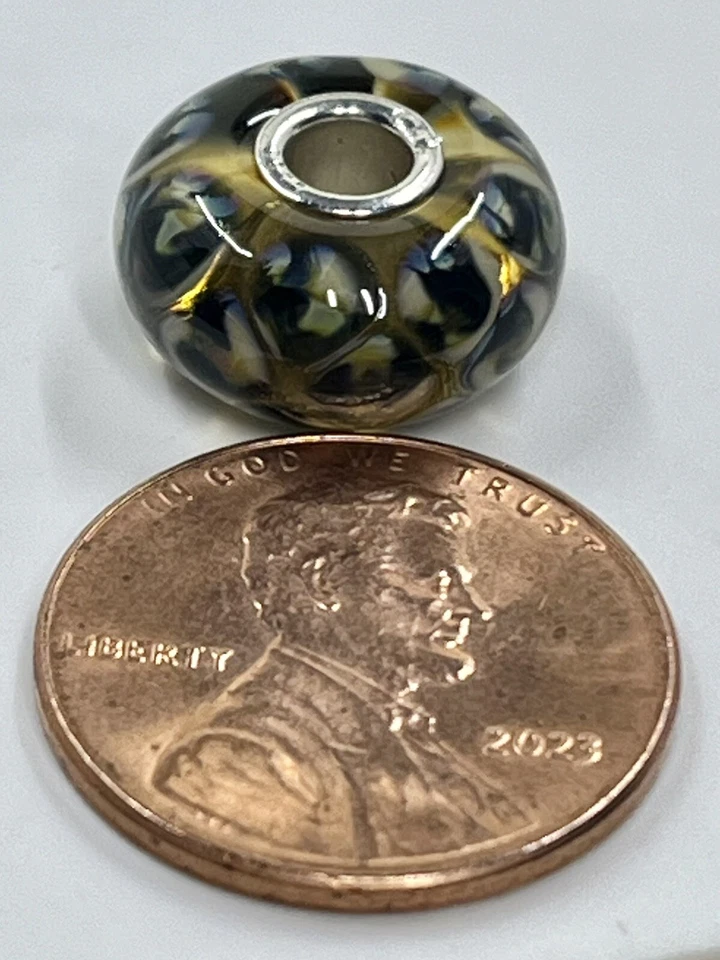 Trollbeads Wildcat Wild Cat Sterling 925 Glass Bead (956) - Image 2 of 4
