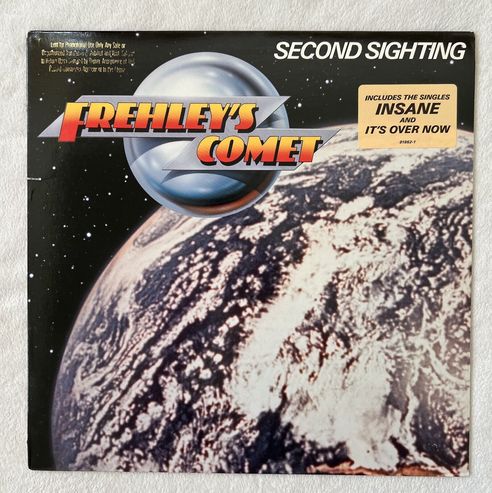 FREHLEY’S COMET SECOND SIGHTING w/Picture Sleeve Promo Stamp & Hype MINT Vinyl
