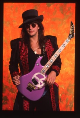 Bon Jovi Ritchie Sambora Kramer Peace Sign Guitar Original 35mm