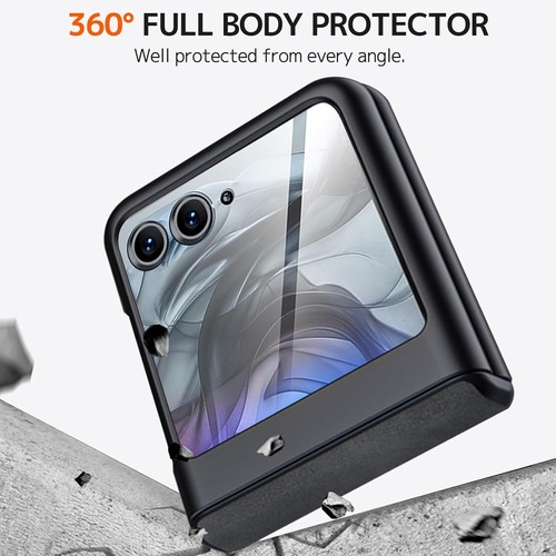 For Motorola Moto Razr Ultra 2025/Razr 2024 Hinge Protection Leather+PC Case - 第 4/18 張圖片