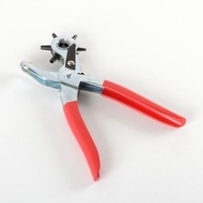 New LEATHER HOLE PUNCH w/ Coating Hand Pliers Punch Belt Holes Rubber Hand Tool