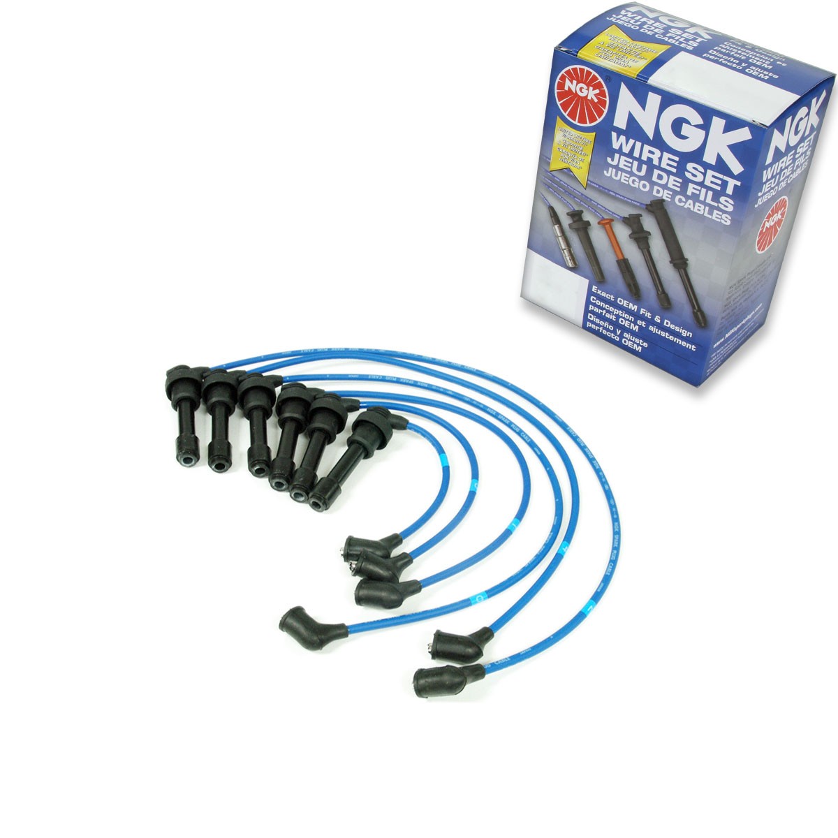 NGK 8101 RC-ME78 Spark Plug Wire Set for CH76163 CH76105 96625 9472 86625 qd