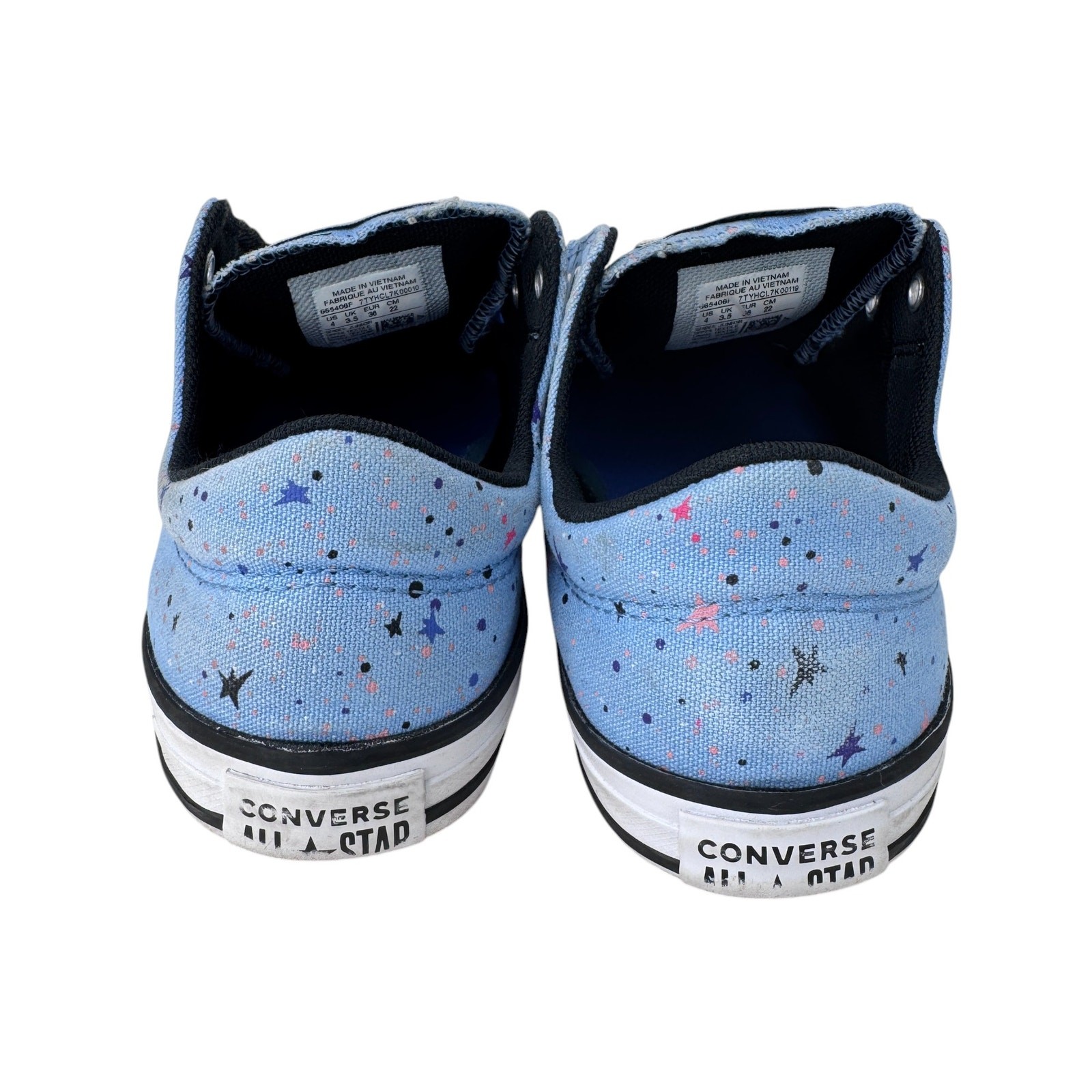 Converse All-Star Fashion Sneakers Unisex Kids Size 4 Blue Logo Low Top thumbnail 3