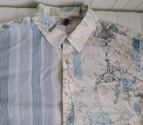 Camisa Desigual Para Hombre Patrones Chocados Talla L - Imagen 2 de 7