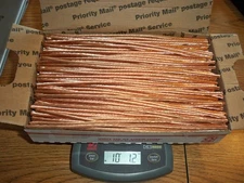 BRIGHT SHINY SCRAP COPPER WIRE 10 POUNDS OF STRANDED #8 AWG.