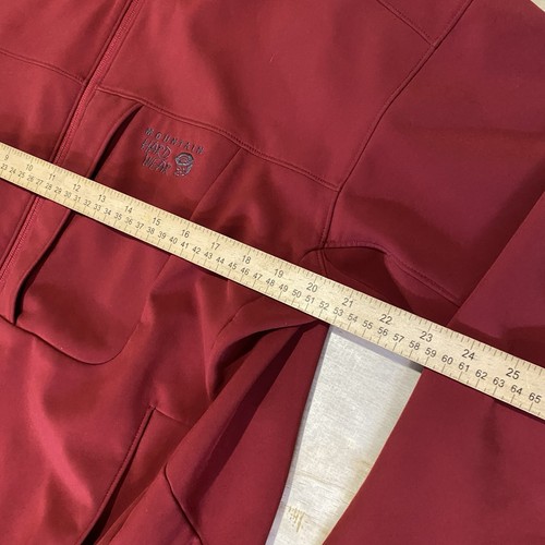 Mountain Hardware Men's Zip Up DWR Airshed Jacket Burgandy Size Fleece Lined - Picture 3 of 8
