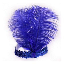 Sequins Feather Headpiece Headband for 1920s Carnival Party Women Girls