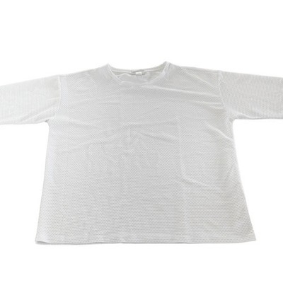 Monki Shirt Womens Medium White Textured Oversized Casual Streetwear