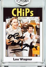 -CHiPs- LOU WAGNER Signed/Autograph/Auto Certified CHP Police TV Show Card