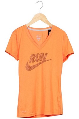 NIKE RUNNING T-Shirt Damen Shirt Kurzärmliges Oberteil Gr. XS Orange #mwch54k