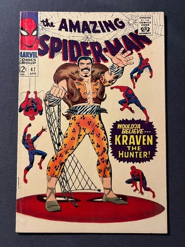 Amazing Spider-Man #47 (1976) - Iconic KRAVEN Cover! John Romita! FN+