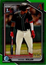 2024 Bowman Chrome Yassel Soler 1st Green Refractor /99 Diamondbacks
