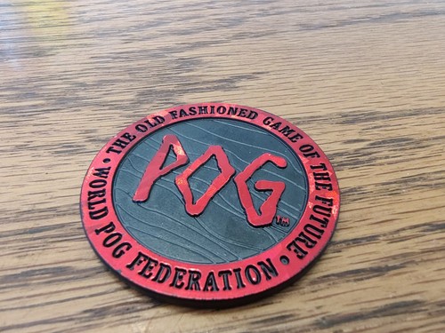 Plastic POG Slammer Kini 1994 World Pog Federation #1 WPF Red Foil