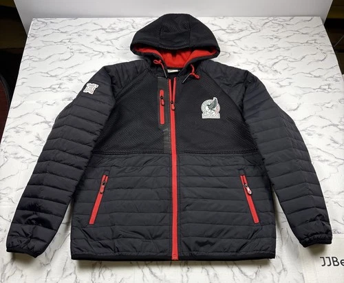Chamarra de México Soccer Official Puffer jacket Men’s Size M Black And Red NWOT - product listing photo