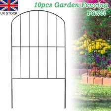 10pcs Garden Fencing Panels Metal Yard Flower Border Edging Small Animal Barrier
