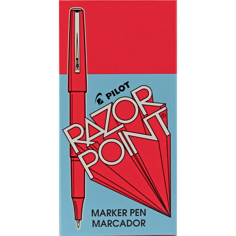 Pilot 11007_40 Razor Point Porous Point Pen Red 0.5mm