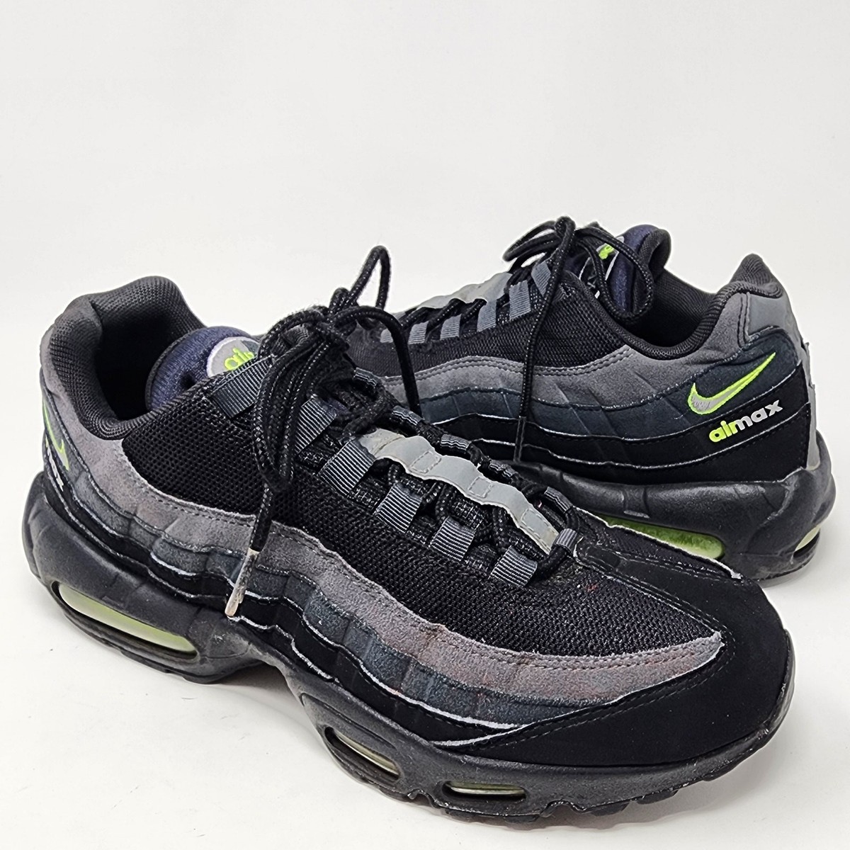 Nike Air Max 95 Men 8.5 Retro Logo Black / Wolf Grey-Cool