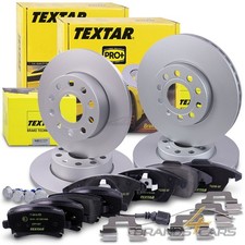 TEXTAR BREMSSCHEIBEN+BELÄGE VORNE+HINTEN FÜR AUDI SEAT SKODA OCTAVIA 2 VW GOLF