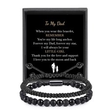 Father Dad Birthday Gifts for Men: To My Bracelet I 8.4 inches,