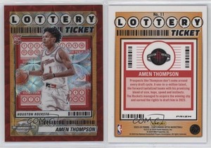 2023 Panini Contenders Optic International Red Prizm Amen Thompson #11 Rookie RC