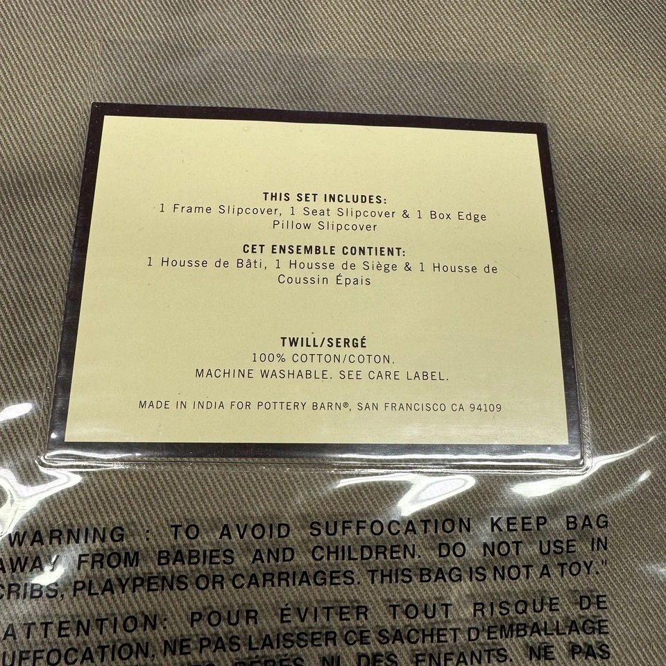 Poltrona PB Comfort Slipcover Housse esquerda seccional marrom médio - Imagem 4 de 4