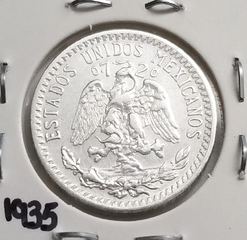 1935 Mexico 20 Centavos Silver — photo from another recent sale