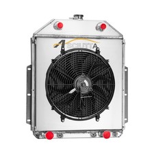 For 1942 1952 Ford F Series Pickup 4 Row Aluminum Radiator Shroud Fan