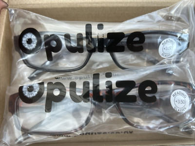 OPULIZE ACE leichte bequeme Lesebrille Vorteil 2er Pack (3,50)