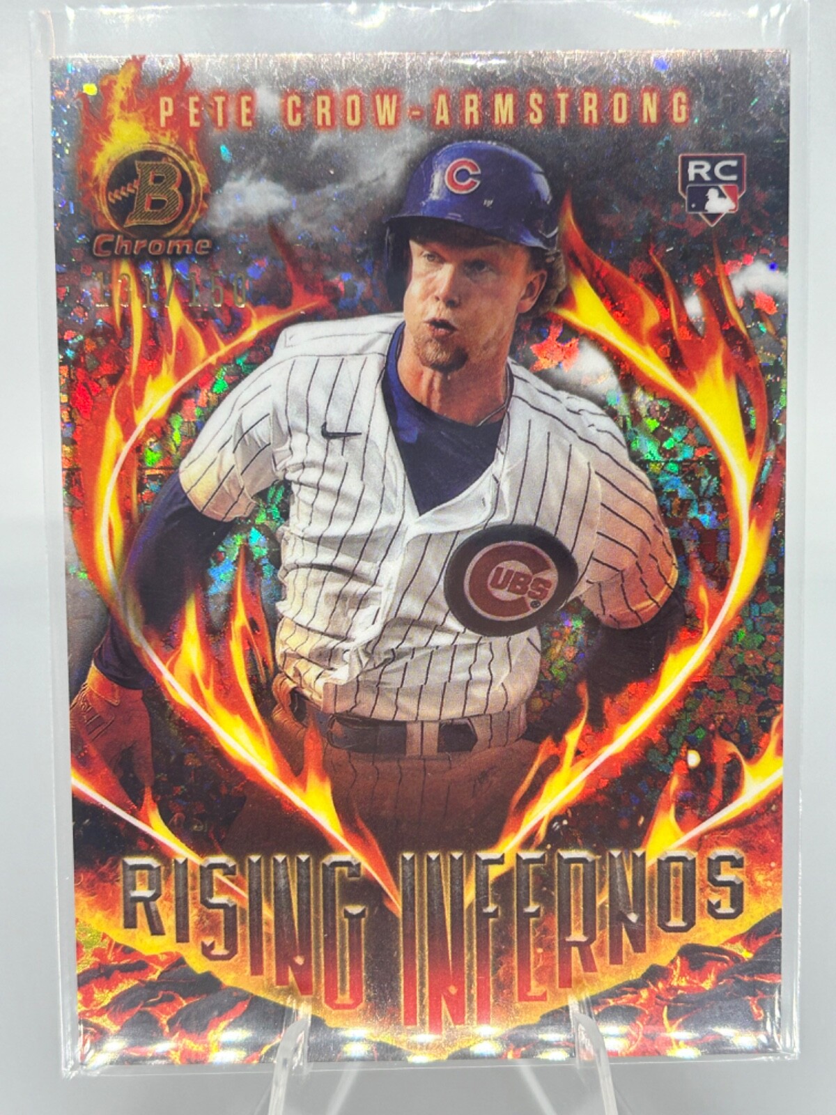 2024 Bowman PETE CROW-ARMSTRONG Rising Infernos Mini Diamonds /150 RC
