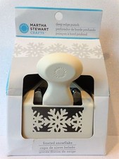 Martha Stewart FROSTED SNOWFLAKE Deep Edge Punch Christmas