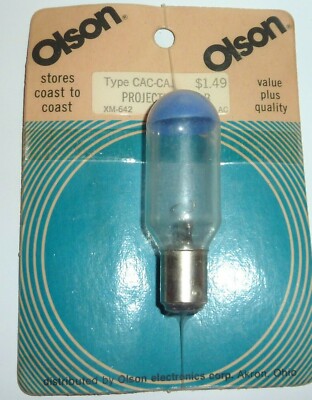 XM-642 Sealed In Pkg.  Olson Projection Bulb   CAC CA New Old Stock All Original