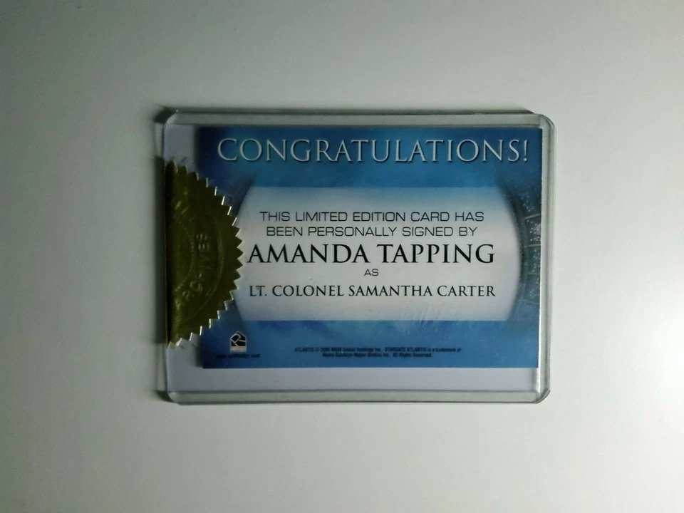 Stargate Atlantis Season 2 Auto Amanda Tapping as Lt Col Samantha Carter (VL) - Image 2 of 2