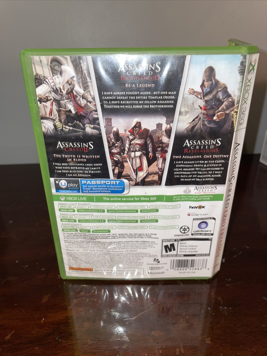 Assassin's Creed Ezio Trilogy (Microsoft Xbox 360) Complete 8888528876