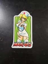 Hook-Ups Blonde Nurse Vintage Stickers