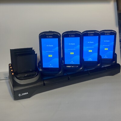 Zebra TC510K TC520K Mobile Barcode Scanners With Charger Cradle, Batteries,Cases