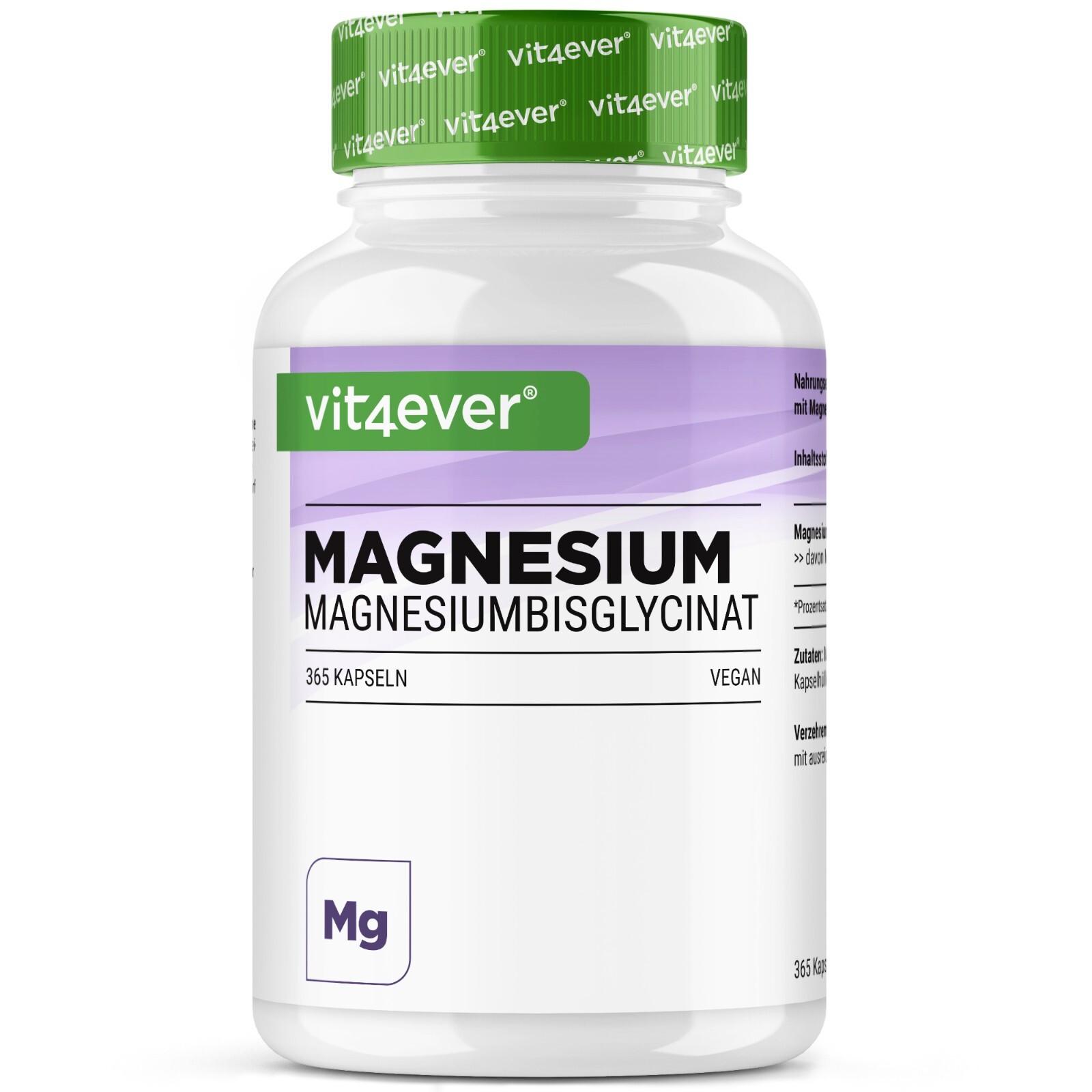 Magnesium Bisglycinat - 240 Kapseln (vegan) á 155 mg elementares Magnesium